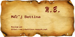 Máj Bettina névjegykártya